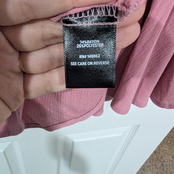 Torrid Pink Babydoll Washable Gauze Short Sleeve Top in Size 1 (14/16) - Picture 9 of 10